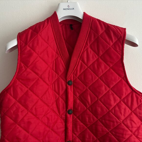 $375 John Partridge Lightweight Red Vest/ Gilet Handmade in England - Medium - Picture 2 of 9